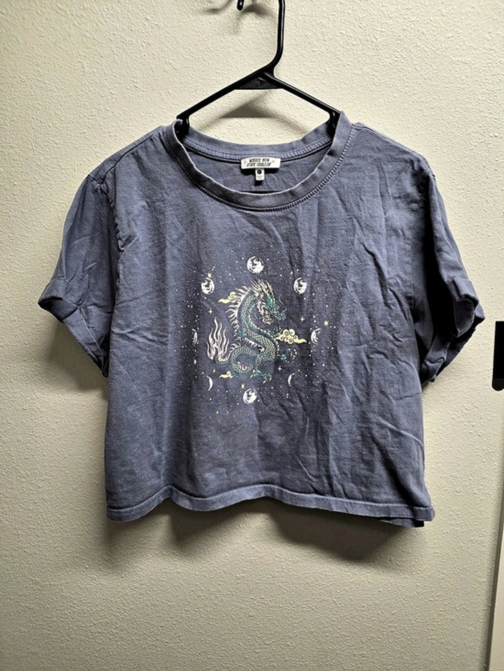 Cropped Cotton Dragon Tee